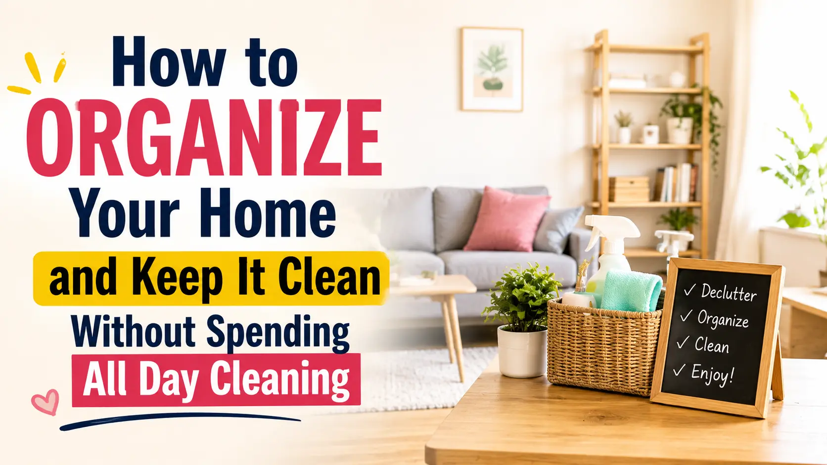 How to Organize Your Home and Keep It Clean Without Spending All Day Cleaning
